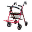 Mobiclinic 4-Wheeled Folding Walker With Seat And Backrest