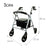 Mobiclinic Déambulateur à roues - pliable - aluminium - freins sur poignées - siège et dossier - gris - Sofia