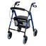 Mobiclinic Folding Elderly Walker With Brakes On Handlebars With Seat And Backrest