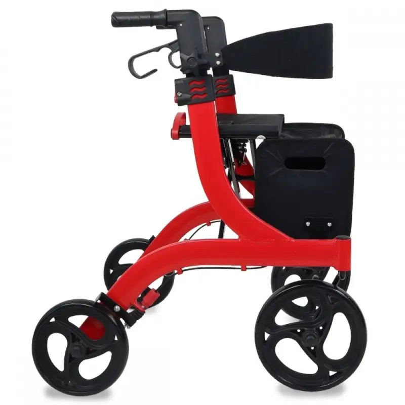Mobiclinic Grand cadre de marche à quatre roues - pliable - siège et dossier - panier avant - moderne - invaincu X1