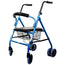 Mobiclinic Folding Walker With Seat And Backrest Blue