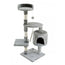 Mobiclinic Medium Cat Scratching Tree 3 Heights 40X40X112 Cm Light Grey Wild