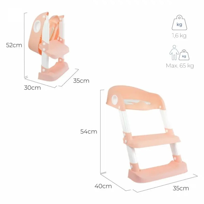 Mobiclinic Lala rose et blanc Siège de toilette pliant pour enfants