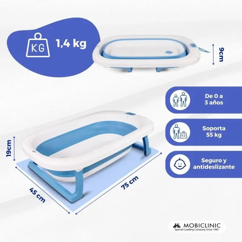 Baignoire pour enfants pliable Mobiclinic Bubba Blue