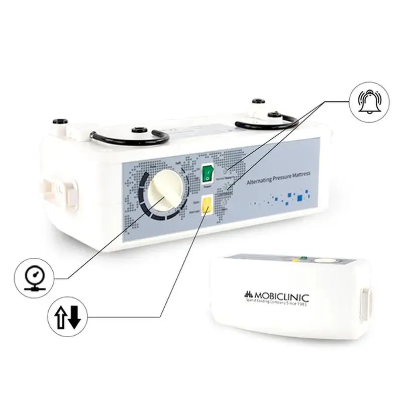Mobiclinic Mobi4 Air Matelas anti-escarres avec compresseur, 20 cellules. 200 x 120 x 22 cm