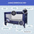 Mobiclinic Lit de voyage à roulettes - Portable - Pliable - Robuste - Tissu respirant - Sac de transport - Bleu - Mofli