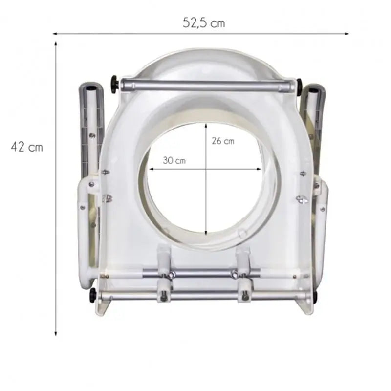 Elévateur de salle de bain Mobiclinic Modèle Muralla avec couvercle, pliable et réglable jusqu'à 5, 10 et 15 cm