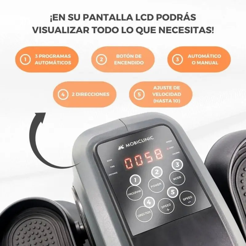 Mobiclinic Mini vélo elliptique avec pédales antidérapantes