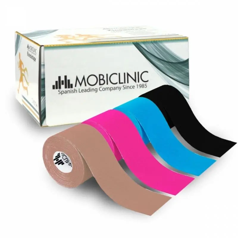 Mobiclinic 4 Pack Waterproof Kinesiotape Neuromuscular Bandage, 5Mx5Cm