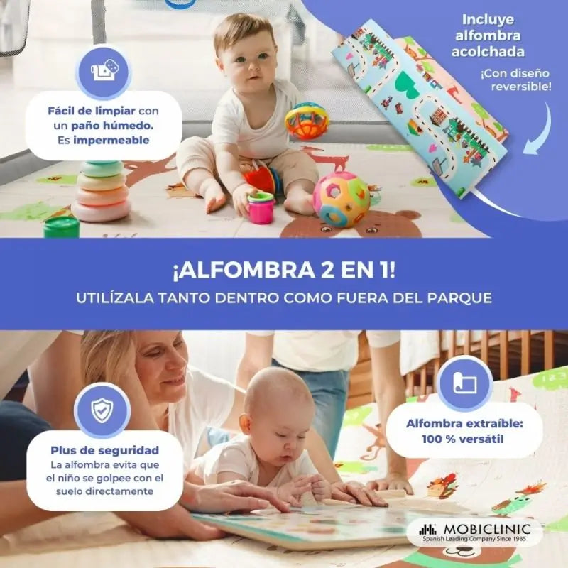 Mobiclinic Happyland aire de jeux pliable Gris