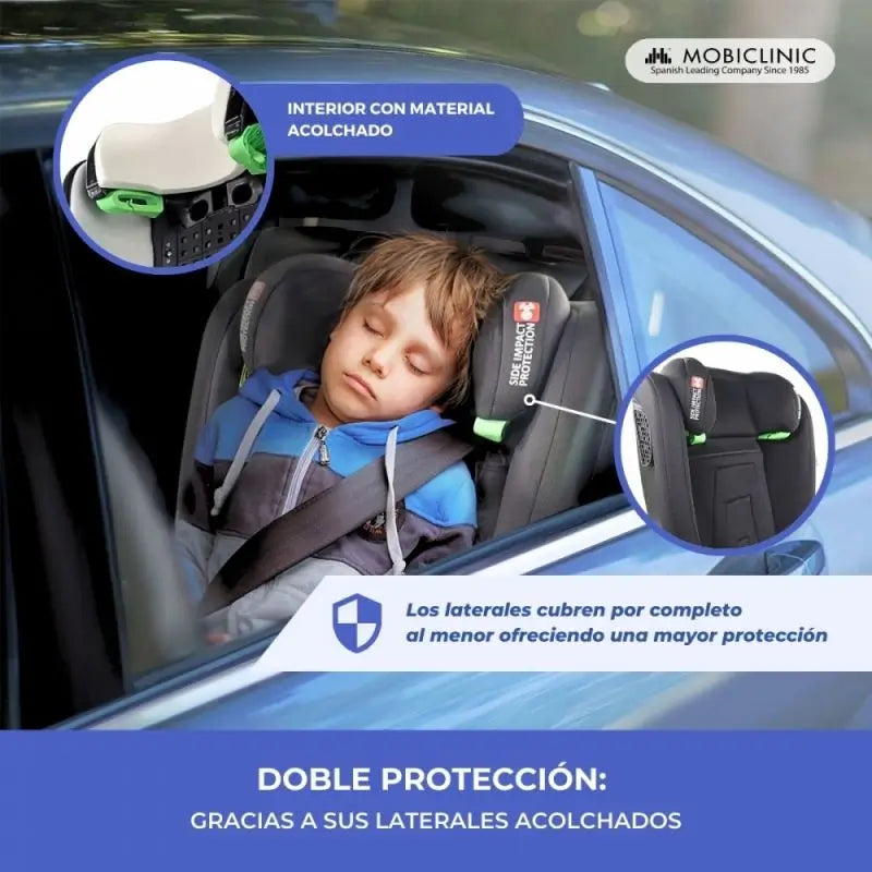Mobiclinic Siège auto pour bébé Lionfix Max 100-150 Cm Noir