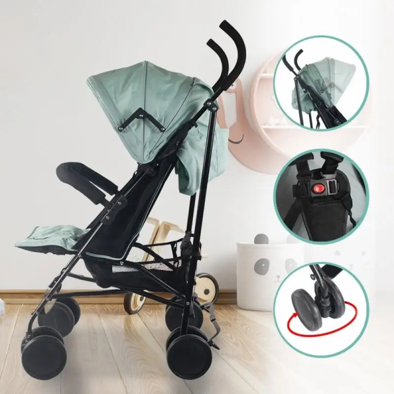 Mobiclinic Elefant Poussette pliante 15 Kg Vert