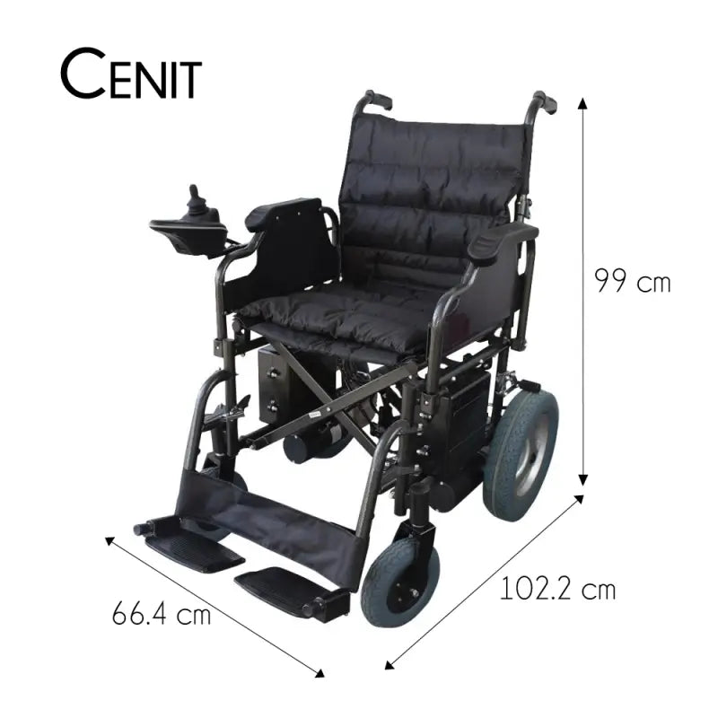 Fauteuil roulant électrique pliant Mobiclinic - Auton. 20 Km - 20Ah - Moteur - Acier - Noir - Cenit