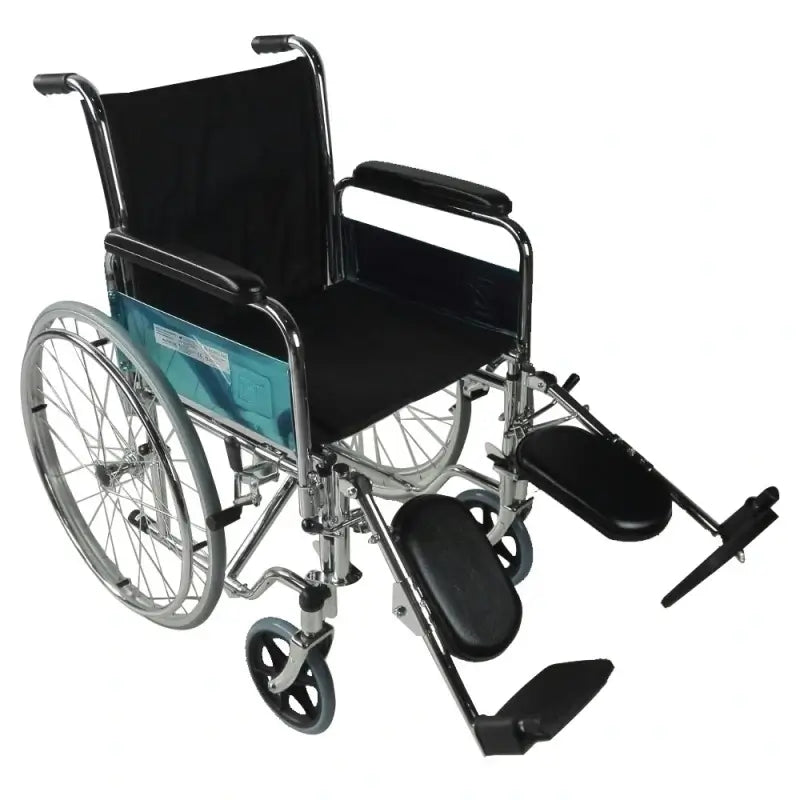 Fauteuil roulant pliant Mobiclinic avec accoudoirs et repose-pieds noir