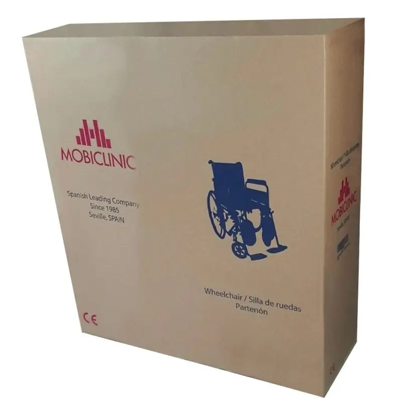 Fauteuil roulant pliant Mobiclinic avec accoudoirs et repose-pieds noir