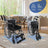 Fauteuil roulant pliant Mobiclinic - Dossier et repose-pieds amovibles - Acier - Grandes roues - 46 cm - Gris - Denver