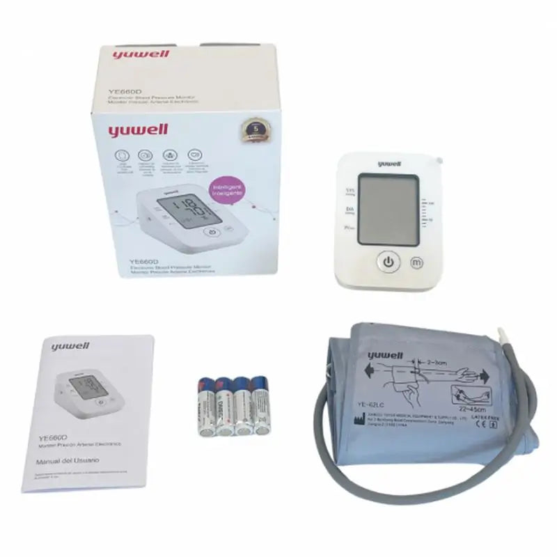 Mobiclinic Tensiomètre numérique automatique avec mémoire, bras, YE660D Blanc, 1 unité