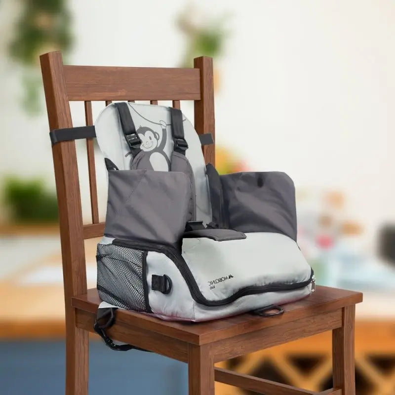 Chaise haute de voyage pliante Mobiclinic Monkey Gris