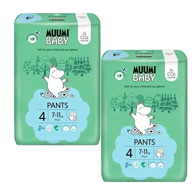 Couches d'apprentissage Moomin Baby Taille 4 , 2 x 40 pcs.