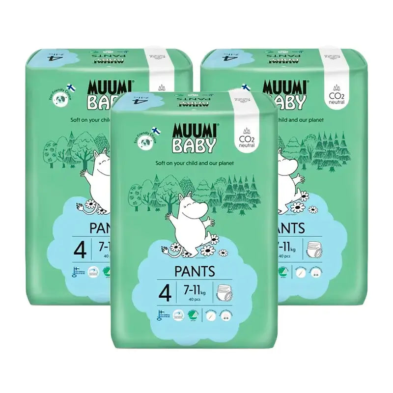 Couches d'apprentissage Moomin Baby Taille 4, 3 x 40 pcs.