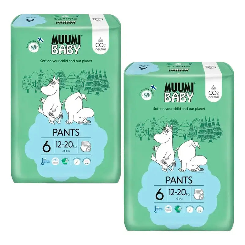 Couches d'apprentissage Moomin Baby Taille 6 , 2 x 36 pcs.