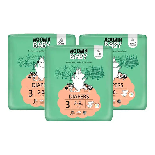 Couches pour bébés Moomin Taille 3 , 3 x 48 unités