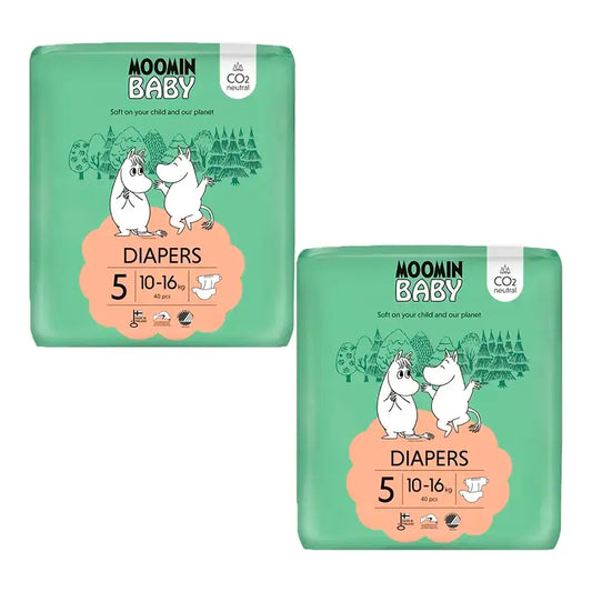 Couches pour bébés Moomin Taille 5, 2 x 40 unités