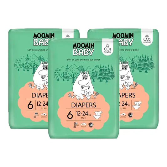 Couches pour bébés Moomin Taille 6, 3 x 34 unités
