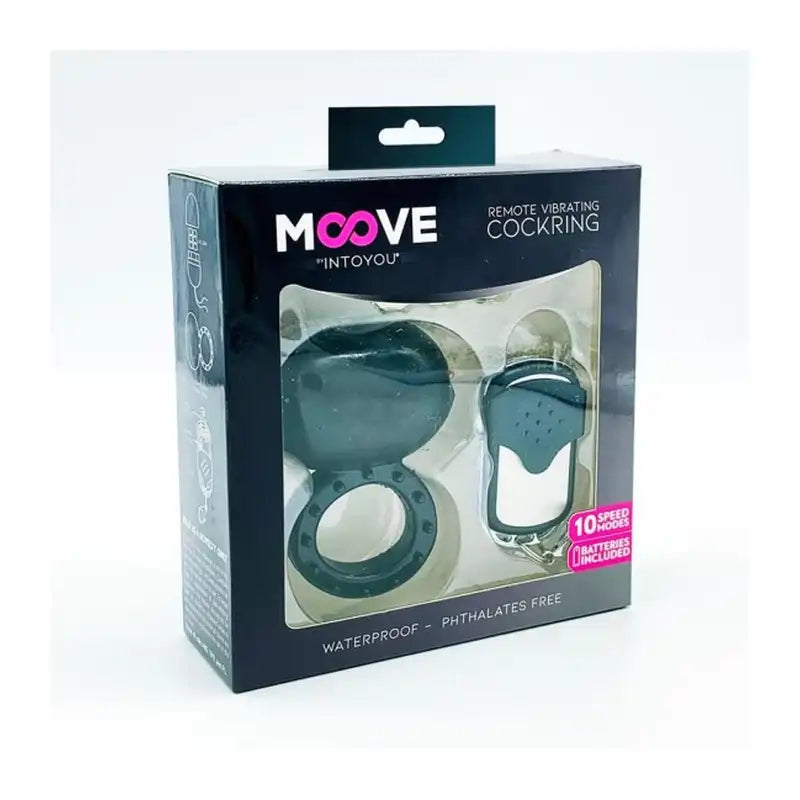 Anneau vibrant Moove avec télécommande Noir