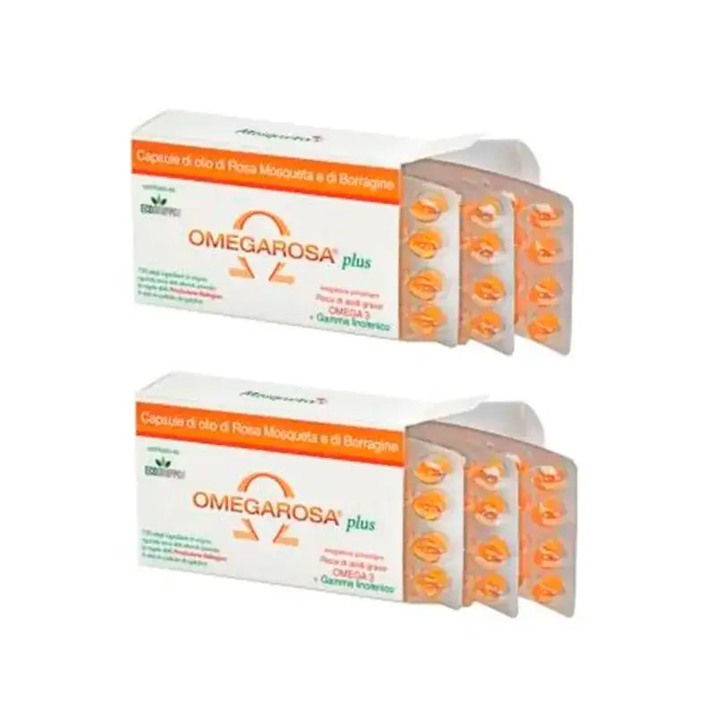 Mosqueta's Omegarosa Plus, paquet de 2 x 60 perles.