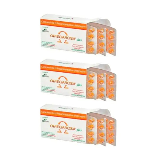 Mosqueta's Omegarosa Plus, paquet de 3 x 60 perles.