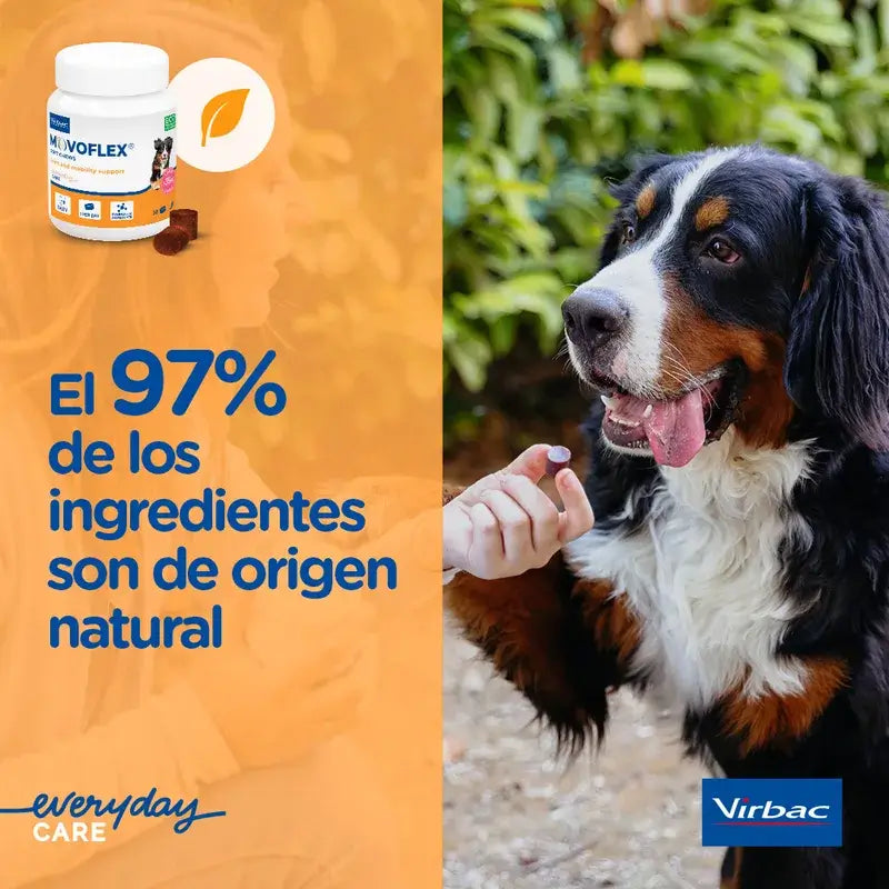 Movoflex Chondroprotecteur Petits Chiens Jusqu'à 15Kg, 30 Comprimés