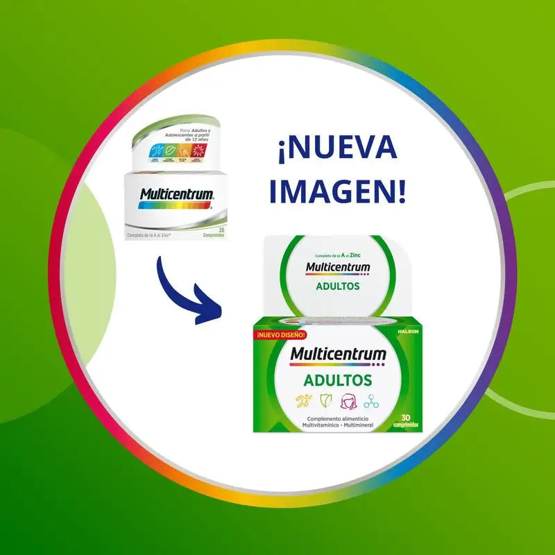 Multicentrum Supplément alimentaire multivitaminé pour adultes, 30 comprimés