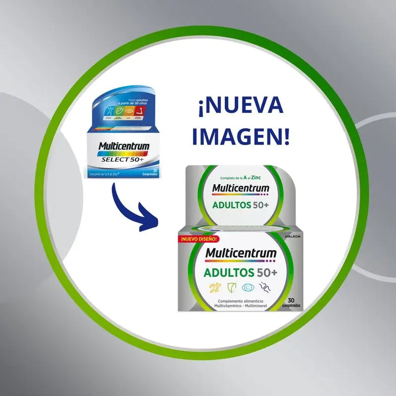 Multicentrum Adults 50+ Multivitamin Food Supplement For Adults 50+, 90 Comprimés