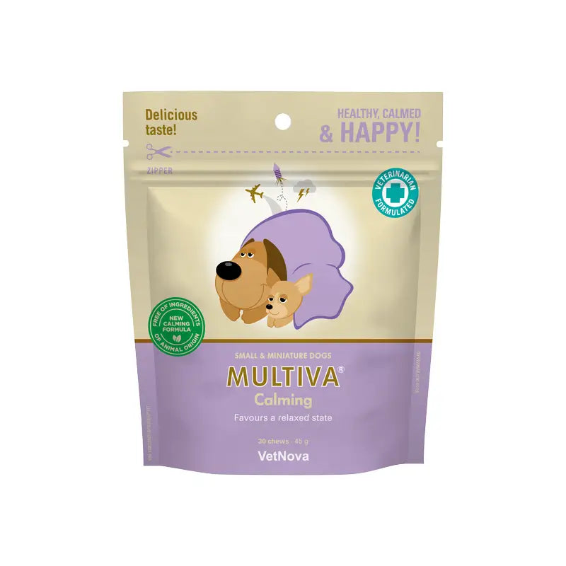 Multiva Calming pour petits chiens et chiens de très petite taille, 30 friandises à mâcher