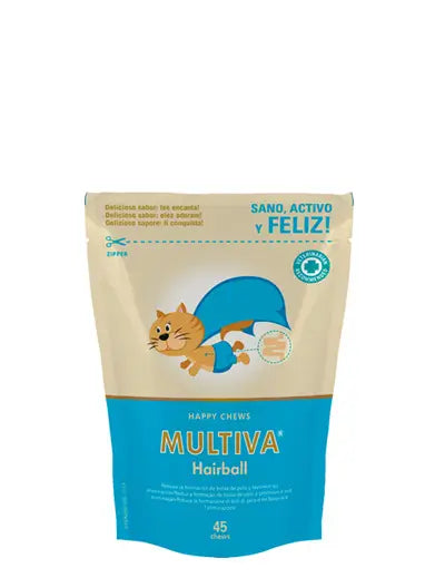 Vetnova Multiva Hairball, 45 Chews, snack for cats