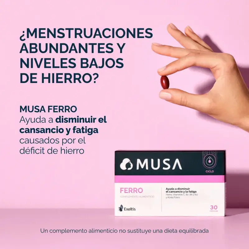 Musa Duplo Ferro Supplément Alimentaire en Fer , 2 x 30 gélules
