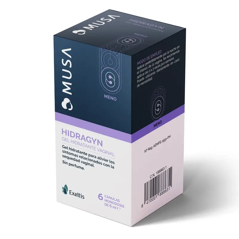 Musa Hydragin Hydratant vaginal, 6 canules