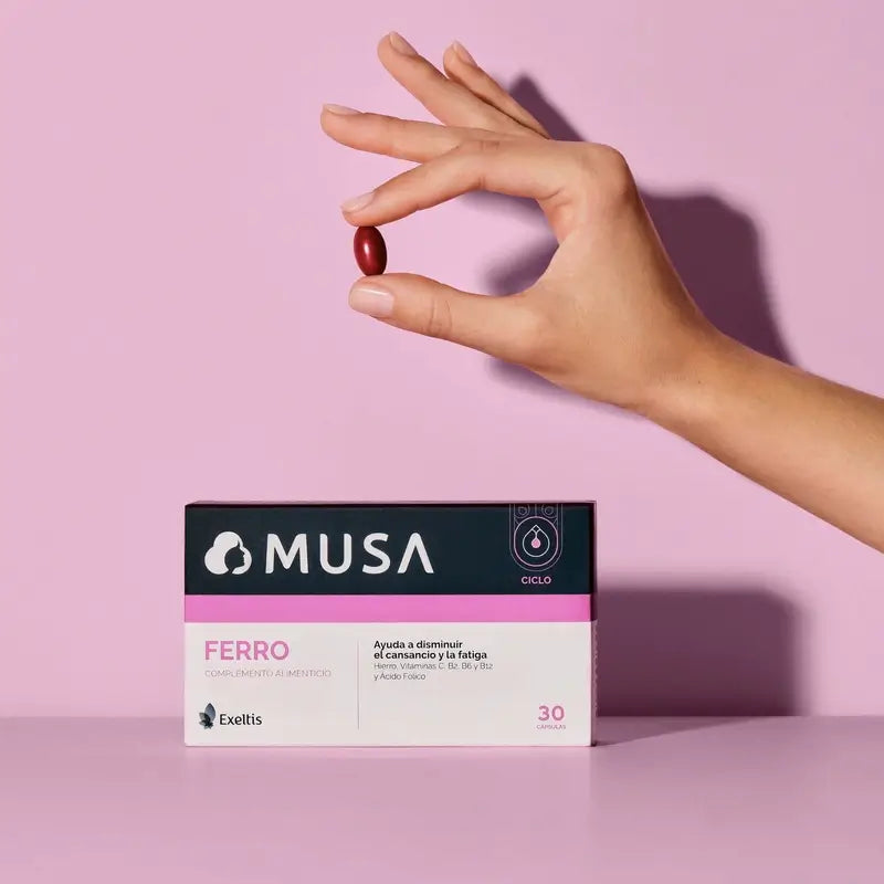 Musa Triplo Ferro Supplément Alimentaire en Fer, 3 x 30 gélules
