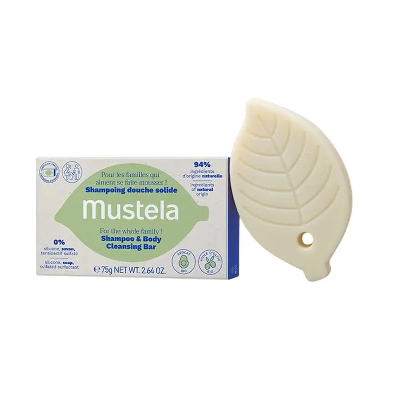 Mustela Shampooing Solide Cheveux et Corps, 75G