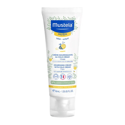 Mustela Nourishing Face Cream with Cold Cream and Organic Beeswax, 40 ml