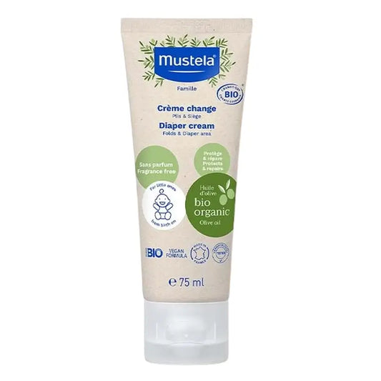 Mustela Organic Nappy Cream, tube de 75 ml