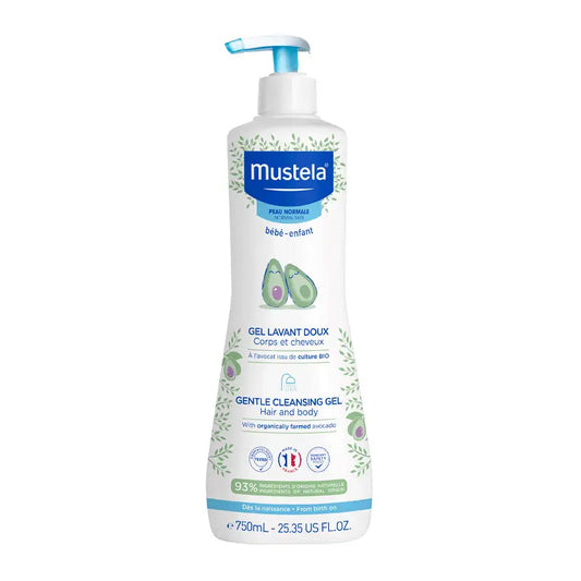Mustela Gentle Bath Gel with Avocado Bio, 750 ml