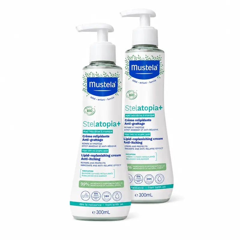 Mustela Stelatopia + Crème Relaxante, Pack 2 x 300Ml