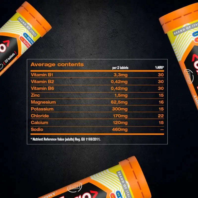 Named Sport Vitamines & Minéraux Isonam Energy Zero Lemon , 1 boîte de 18 tubes x 20 cpr