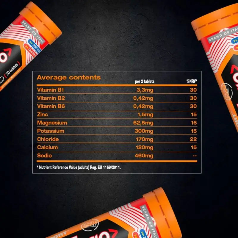 Named Sport Vitamines & Minéraux Isonam Energy Zero Orange , 1 boîte de 18 tubes x 20 comprimés