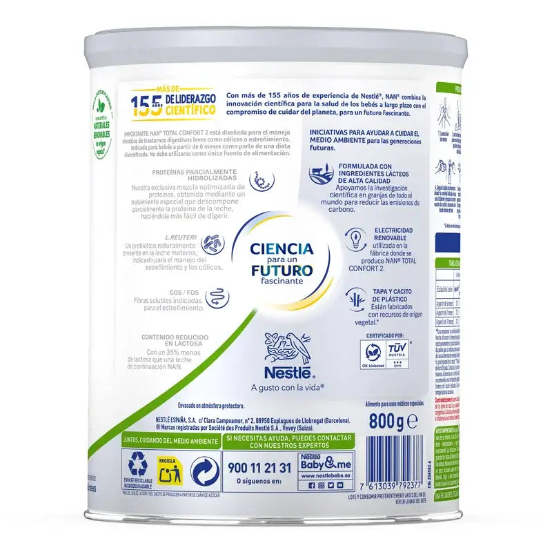 Lait infantile Nestlé Nan Total Comfort 2, 800g