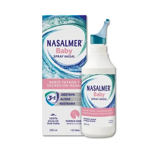 Nasalmer Baby, Nettoyage nasal doux à l'eau de mer, 135 ml en spray