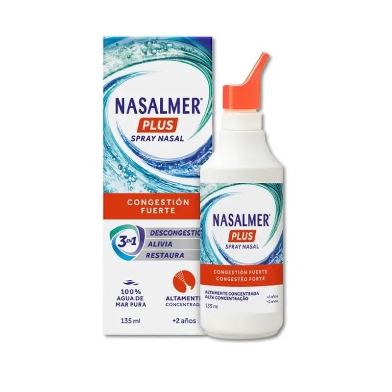 Nasalmer Plus, décongestion nasale et soulagement de la congestion sévère, 135 ml en spray