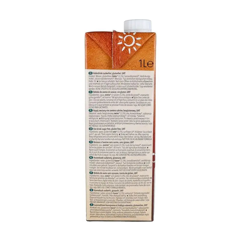 Natumi Boisson à l'avoine Zero Bio , 1 litre